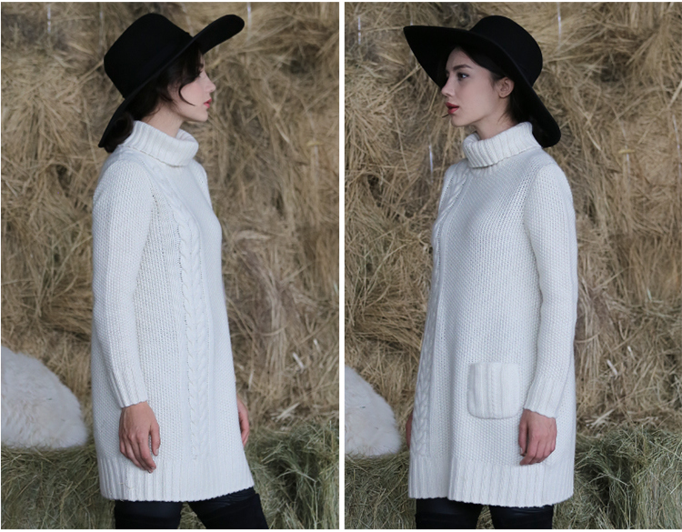 Ladies Turtleneck Sweater Long Style