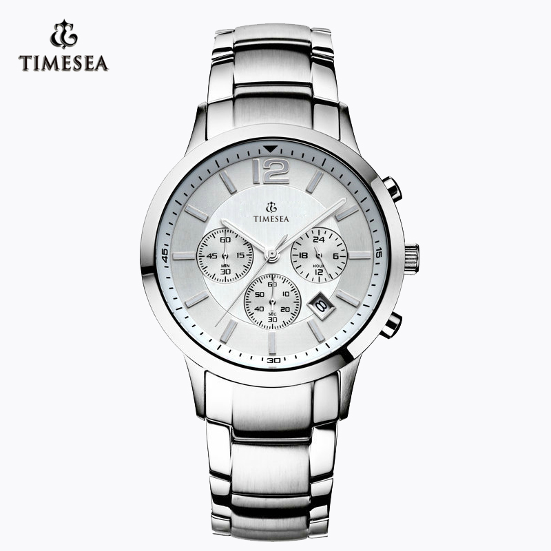 Fashion Waterproof Men's Clock Watch with Stainless Steel Band 72194