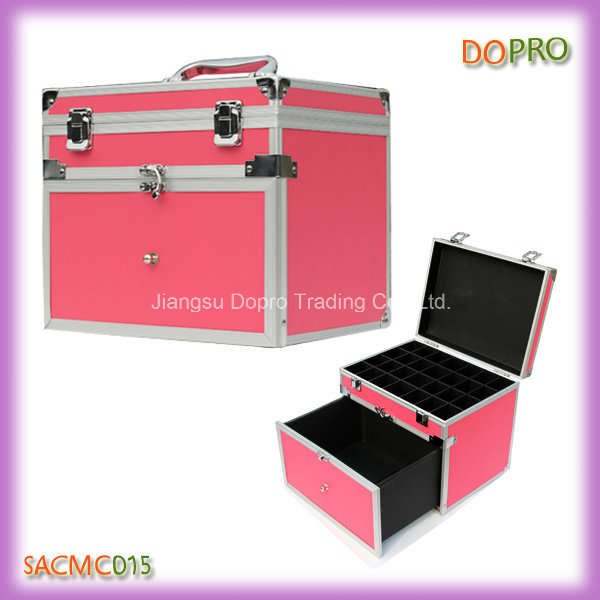 Pink Color Handle Style Professional Nail Case Box (SACMC015)