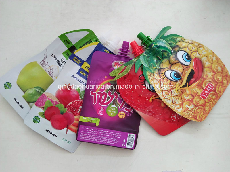 Spouted Plastic fruit Jelly Beverage Packaging Bag