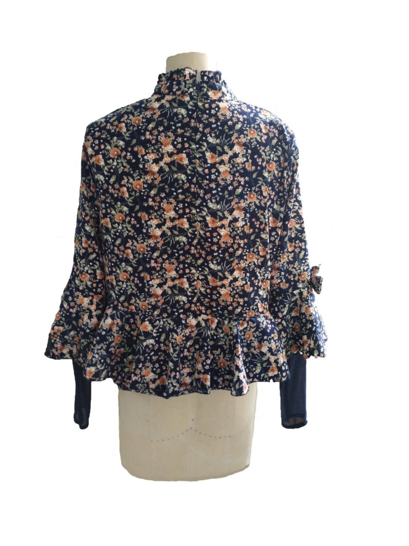 Fashion Latest Spring Fresh Floral Ladies Jacket