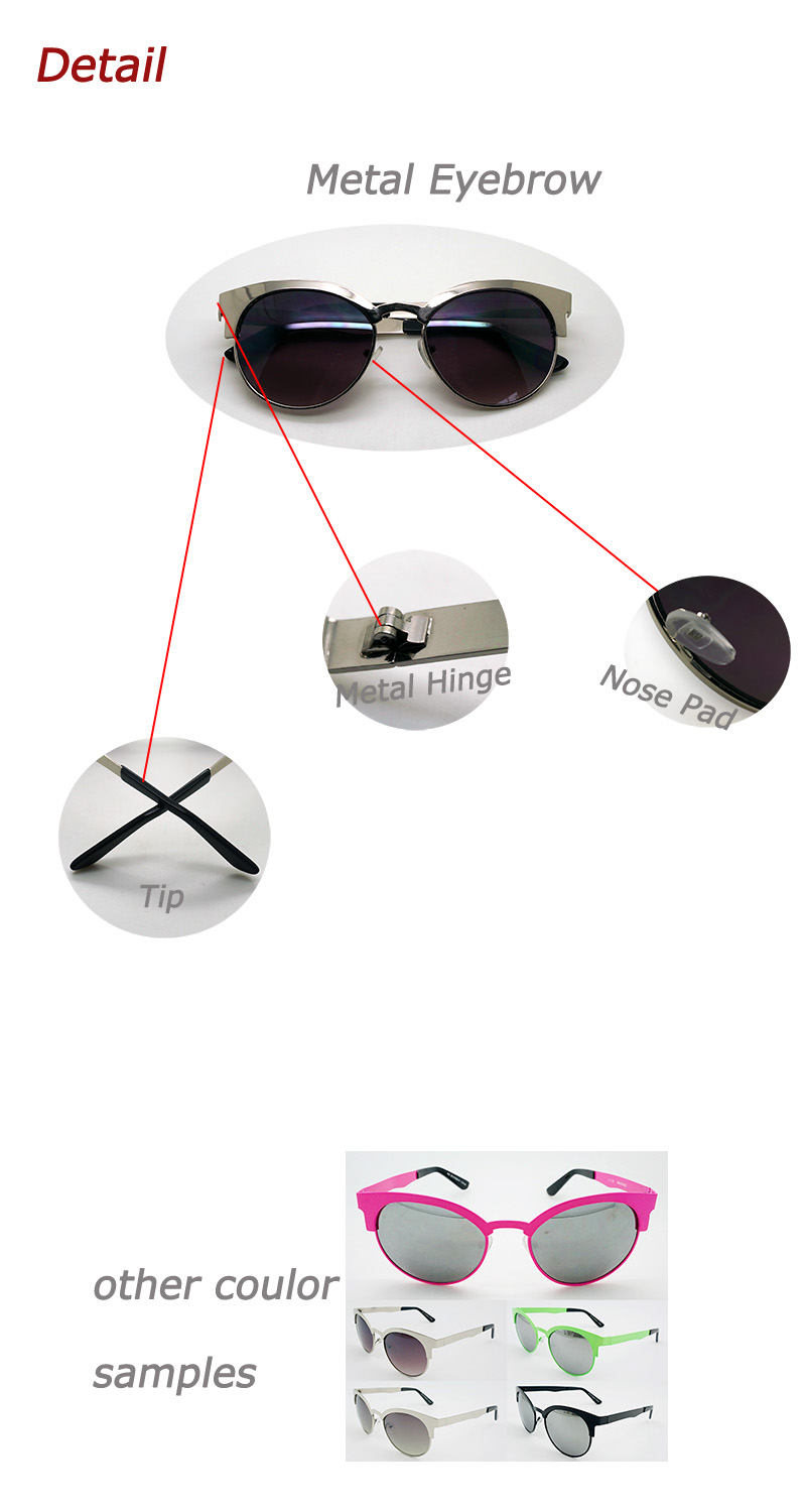 Fashion Metal Sunglasses for Unisex with UV400 Ce FDA (30341)