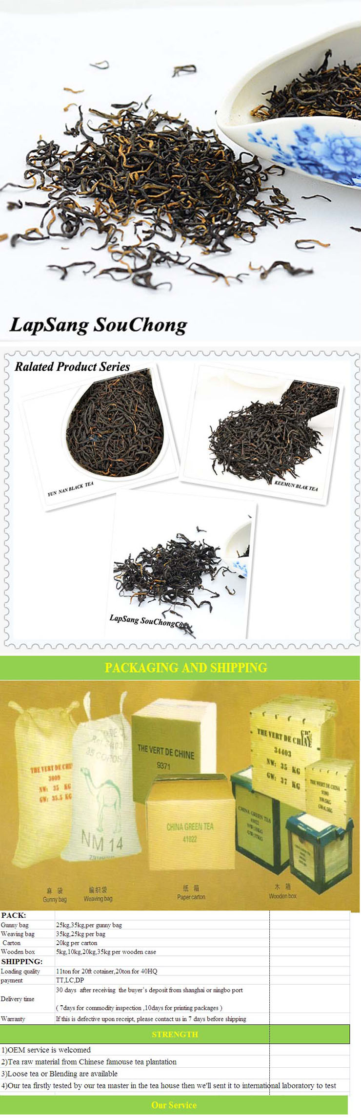 EU Complaint Black Tea Lapsangsouchong Loose Leaf Tea