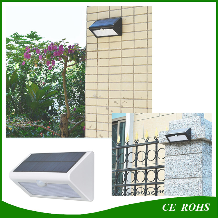 Smart 38LED Super Bright Garden Lamp Waterproof Solar LED Outdoor Wall Light with Multi Sensor Mode