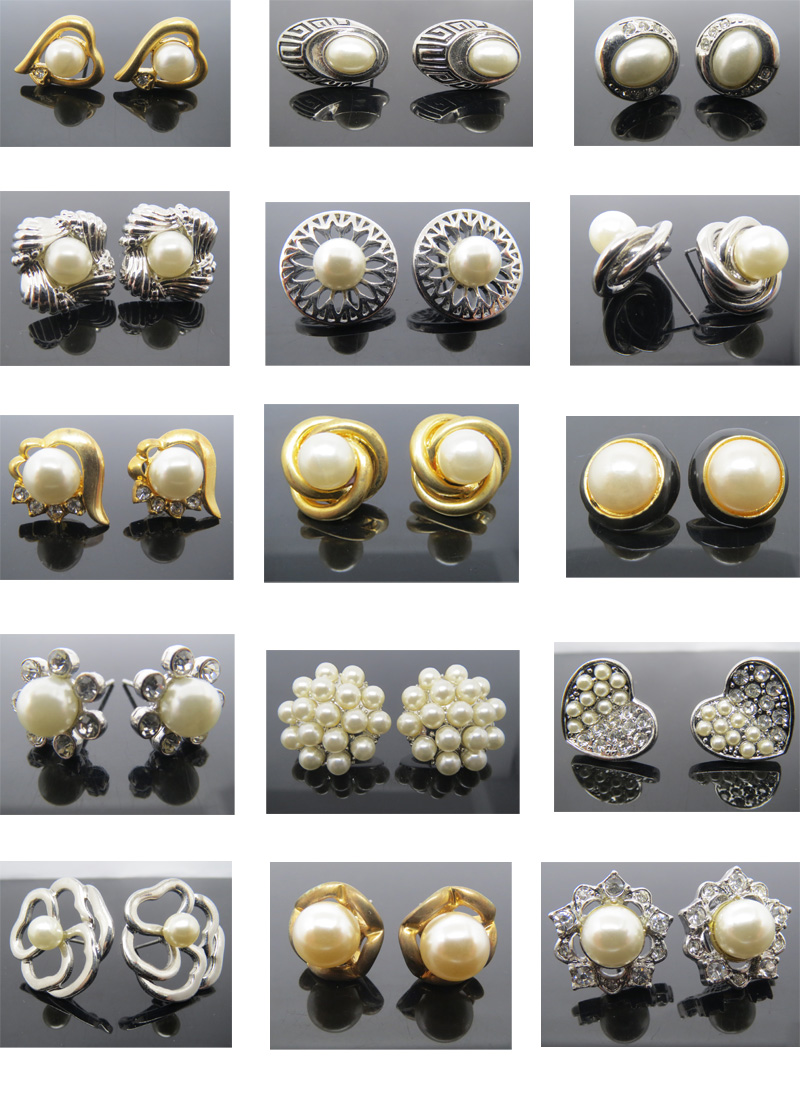 Wholesale Fashion Gold Jewelry Pearl Earrings, China Gold Pearl Earrings #21742