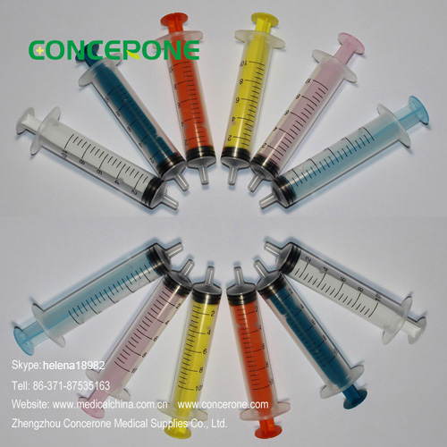 Colored Syringe for Industral Use, Disposable Syringe with Blunt Needle