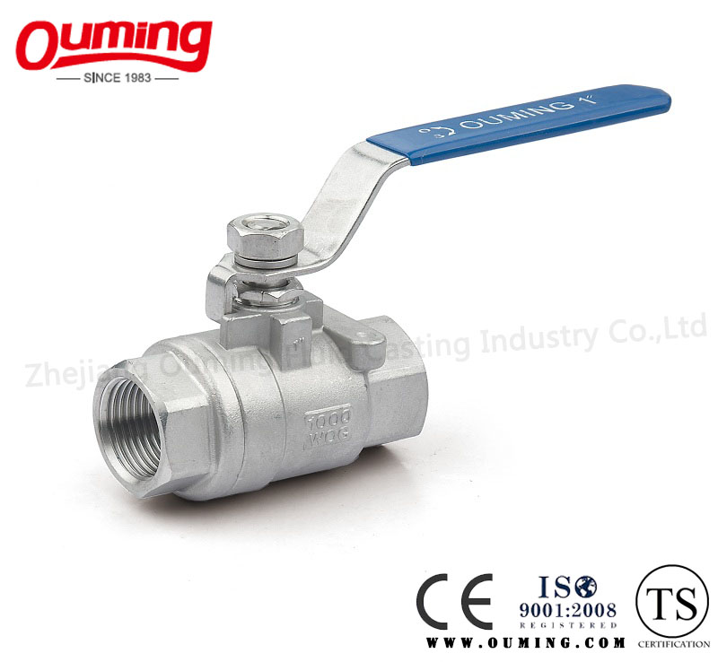 2PC Stainless steel Thread Floating Ball Valve with ISO 9001 (OEM)