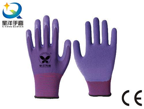 13G Polyester Shell Latex Foam Coated Work Gloves