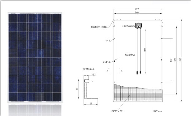 250W Solar Poly Crystalline Panel