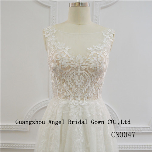 Top Lace Design Bridal Dress