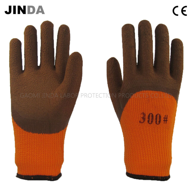 Terry Yarn Liner Latex Foam Coated Industrial Labor Work Gloves (LH801)