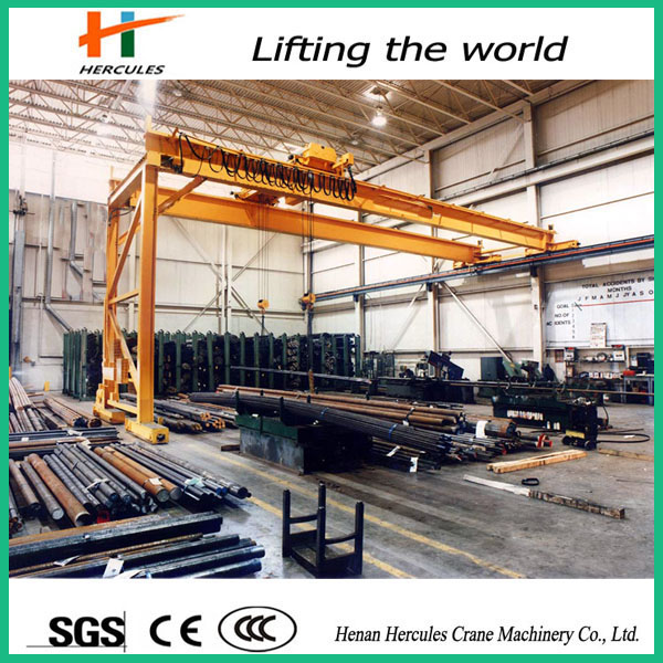 Double Girder Semi Gantry Crane for Workstation Use