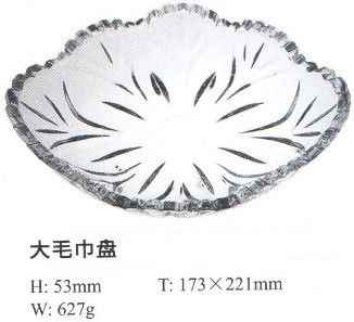 Round Dishes Clear Glass Plate Tableware Kb-Hn0391