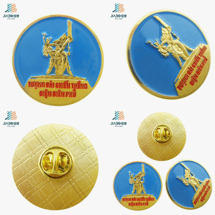 Hot Selling Products Enamel 3D Gold Plated Metal Button Pins