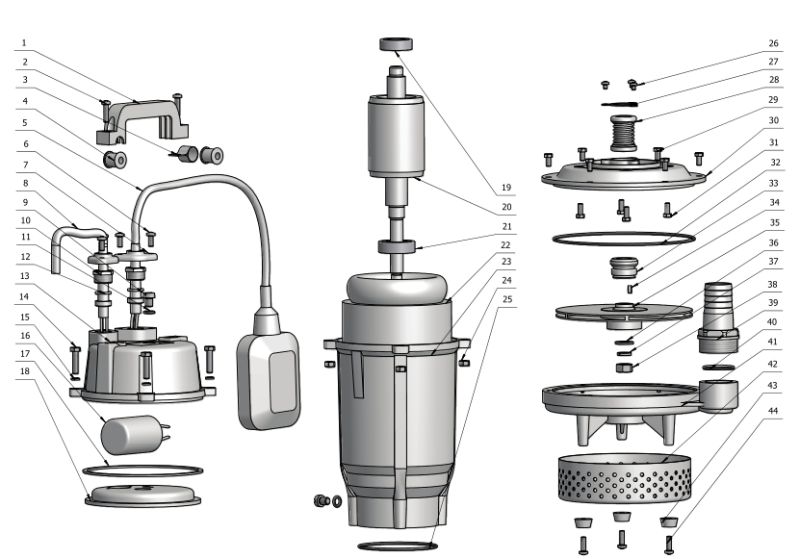 220V/60Hz 1.0HP Submersible Pump (QDX1.5-32-0.75)