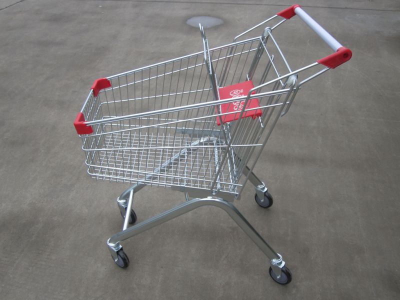 Geocery Market Shopping Cart with Chrome Coating