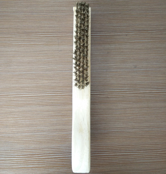 Pure Brass Wire Wood Handle Appliance Cleaning Brush (YY-543)