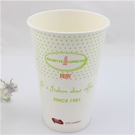 Disposable 12oz Coffee Paper Cup with Lid