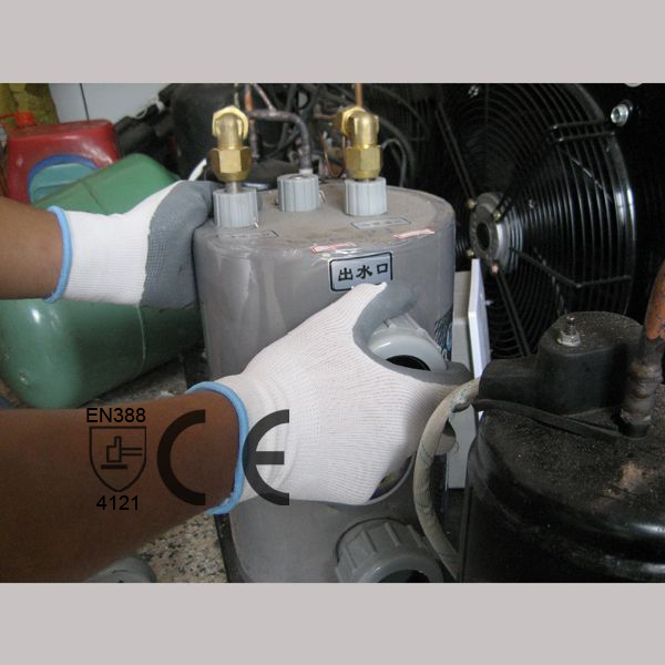 13G Polyester Liner, Grey Color Nitrile Coated Gloves (5029)