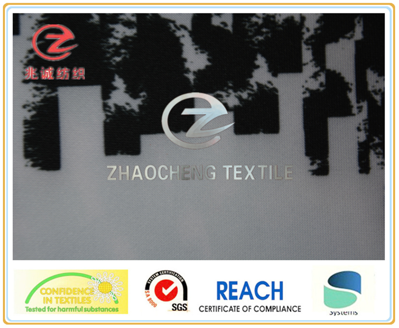 Printing Kinitted Fabric with Air Layer Inside for T-Shirt (ZCGP089)