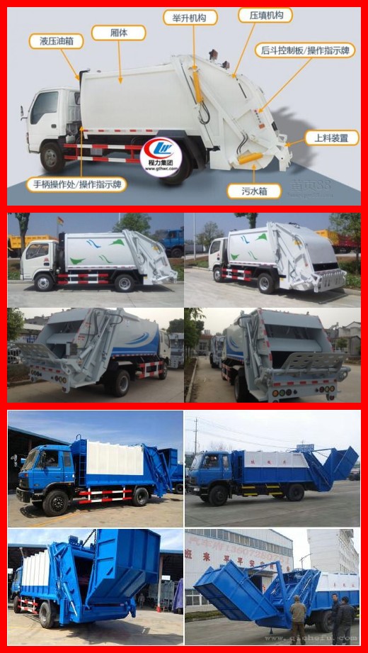 Dongfeng 4000L 4X2 LHD Hot Sale Compactor Garbage Truck