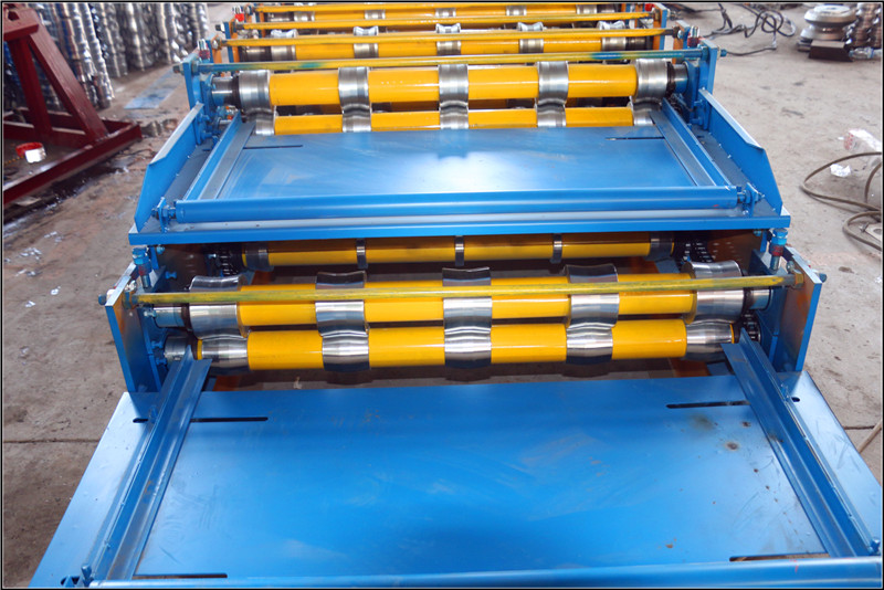 Double Deck Roof Tile Roll Forming Machine