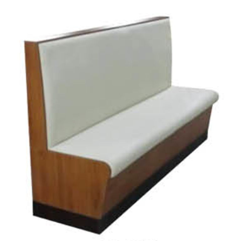 White Wooden Timber Waterproof Base Restaurant Bench Seat