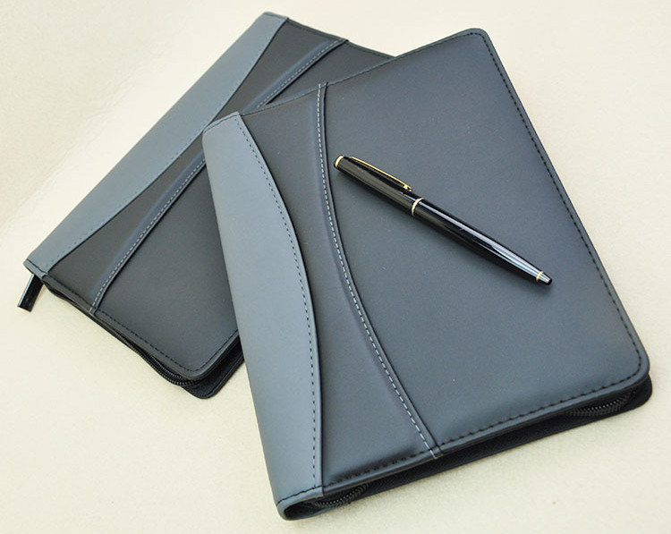 High Quality Bussiness Portable Design PU Portfolio Notebook