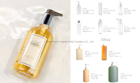 Luxury Hotel Bath Gel, Conditioner Shampoo and Body Lotion Bottle