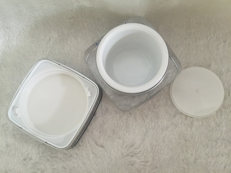 Acrylic Square Cream Jar Bottles for Cosmetic Packaging