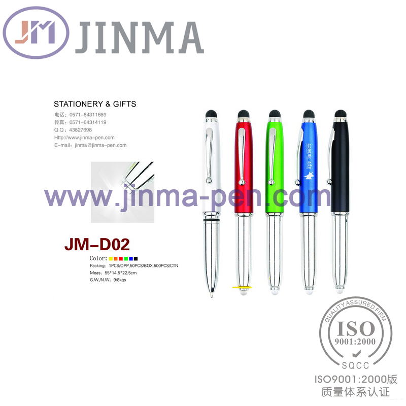 The Most Popular Gifts Pen Jm-D02 with One LED One Stylus Touch