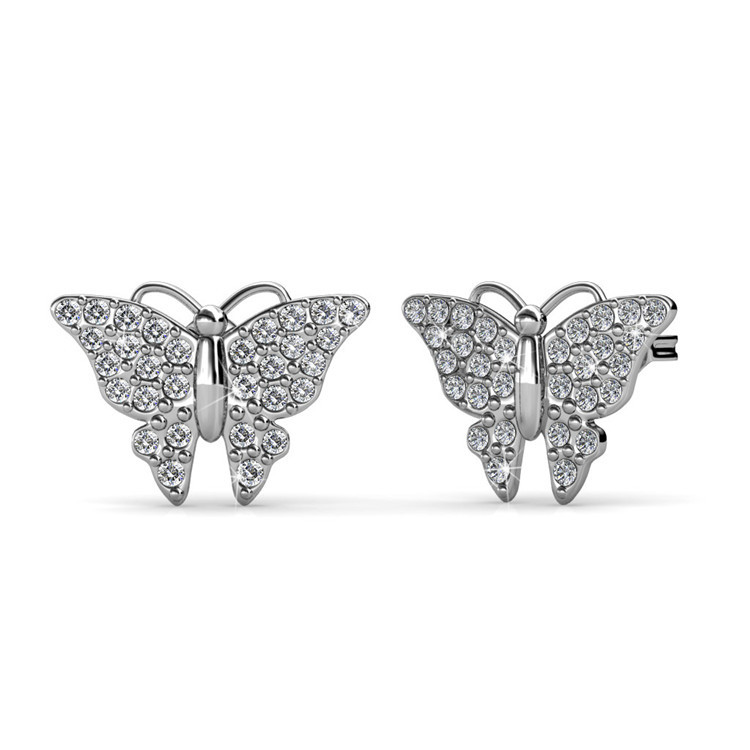 Destiny Jewellery Crystal From Swarovski Stud Butterfly Earrings