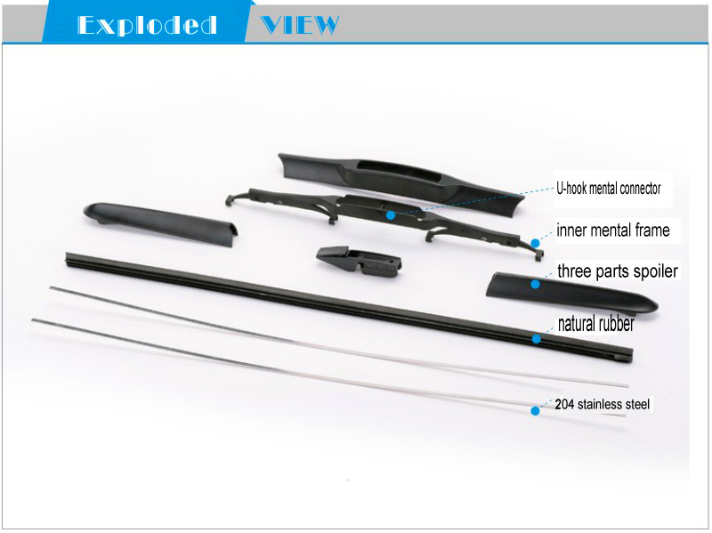 Car Parts Hybrid Wiper Blade for Japanese Cars