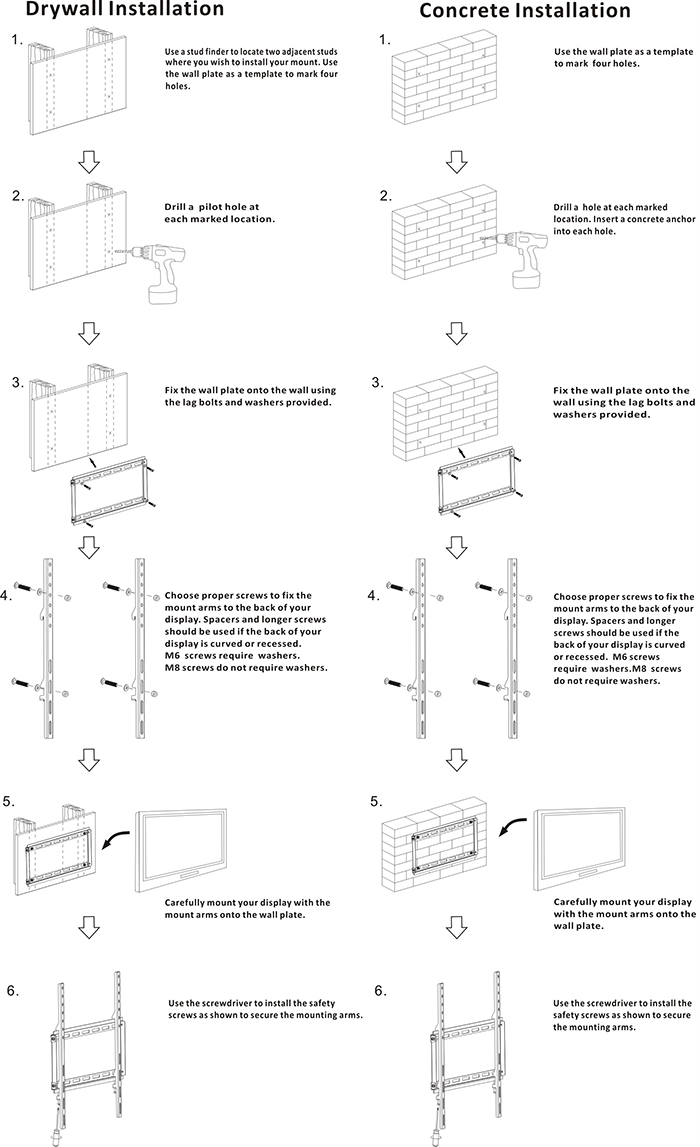 Fixed Large Size Quality Product TV Wall Mount