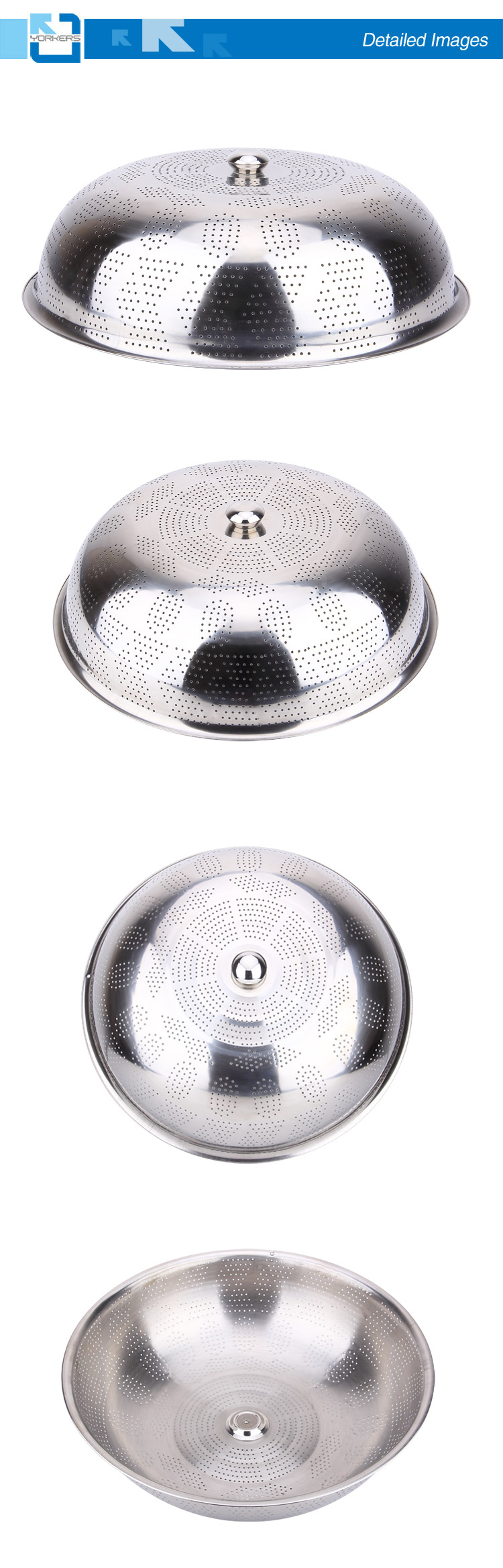 Kitchen Tool Stainless Steel Dome Dish Plate Food Cover
