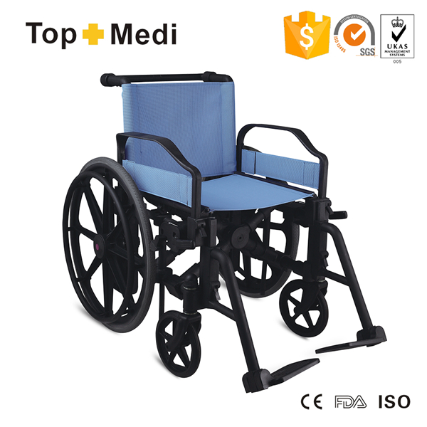 Topmedi Purely Plastic Manual Wheelchair