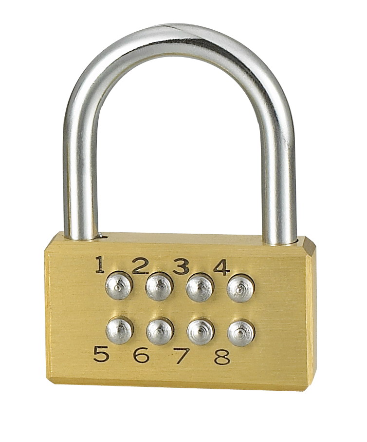 High Security Brass Combination Padlock 8 Button