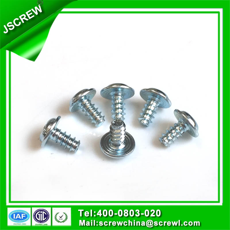 7mm Pan Head Zinc Plated Type B Tapping Screws with Collar