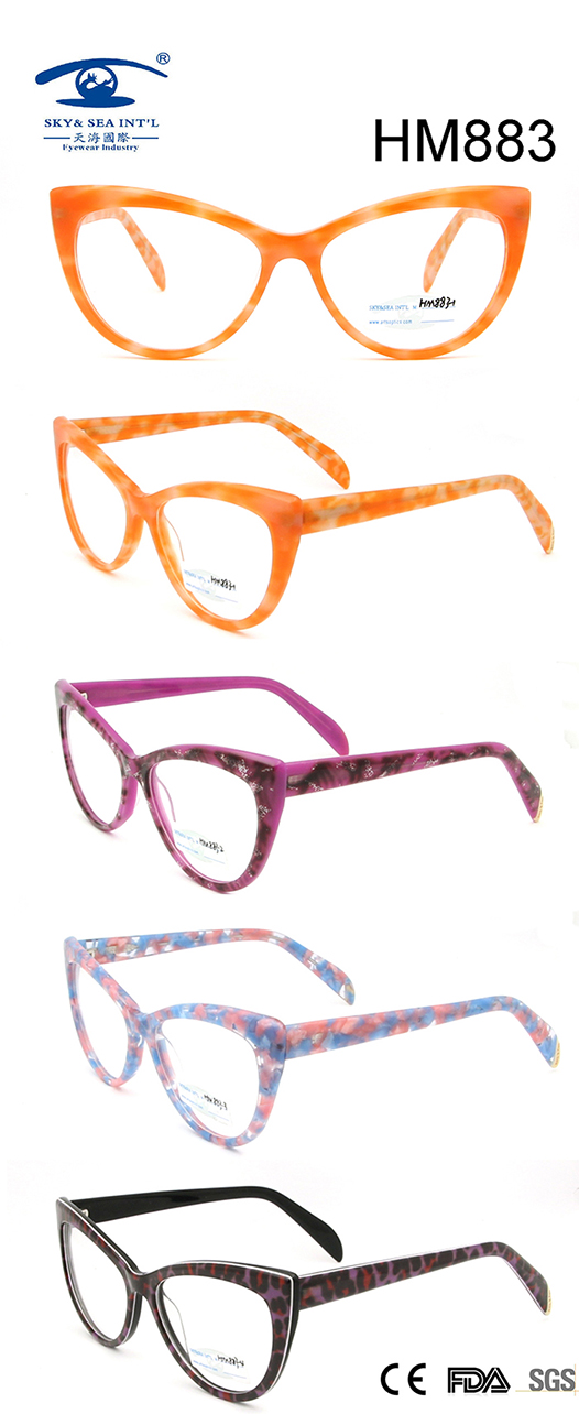 Handmade Custom Vintge Cat Multi Color Acetate Eyeglasses (HM883)