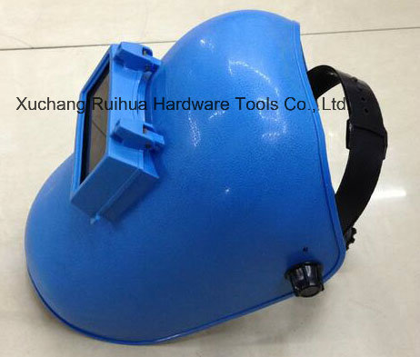 Wholesale Latest Design Blue Welding Mask with Welding Glass, Adjustable Harness Simple Design Black Welding Helmet