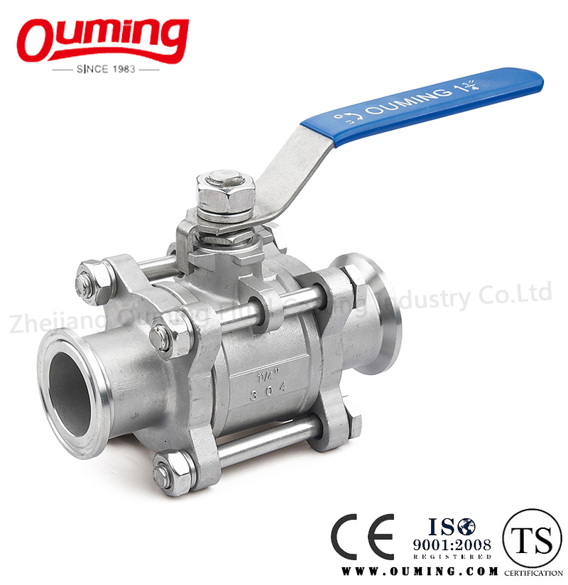 3piece Clamped/Quick Install Stainless Steel Ball Valve