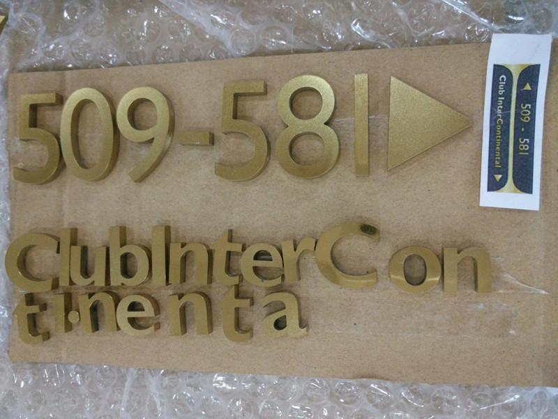 Building Laser Cut Cast Brsuhed Stainless Steel Metal Bronze Dimensional Solid Business Letter