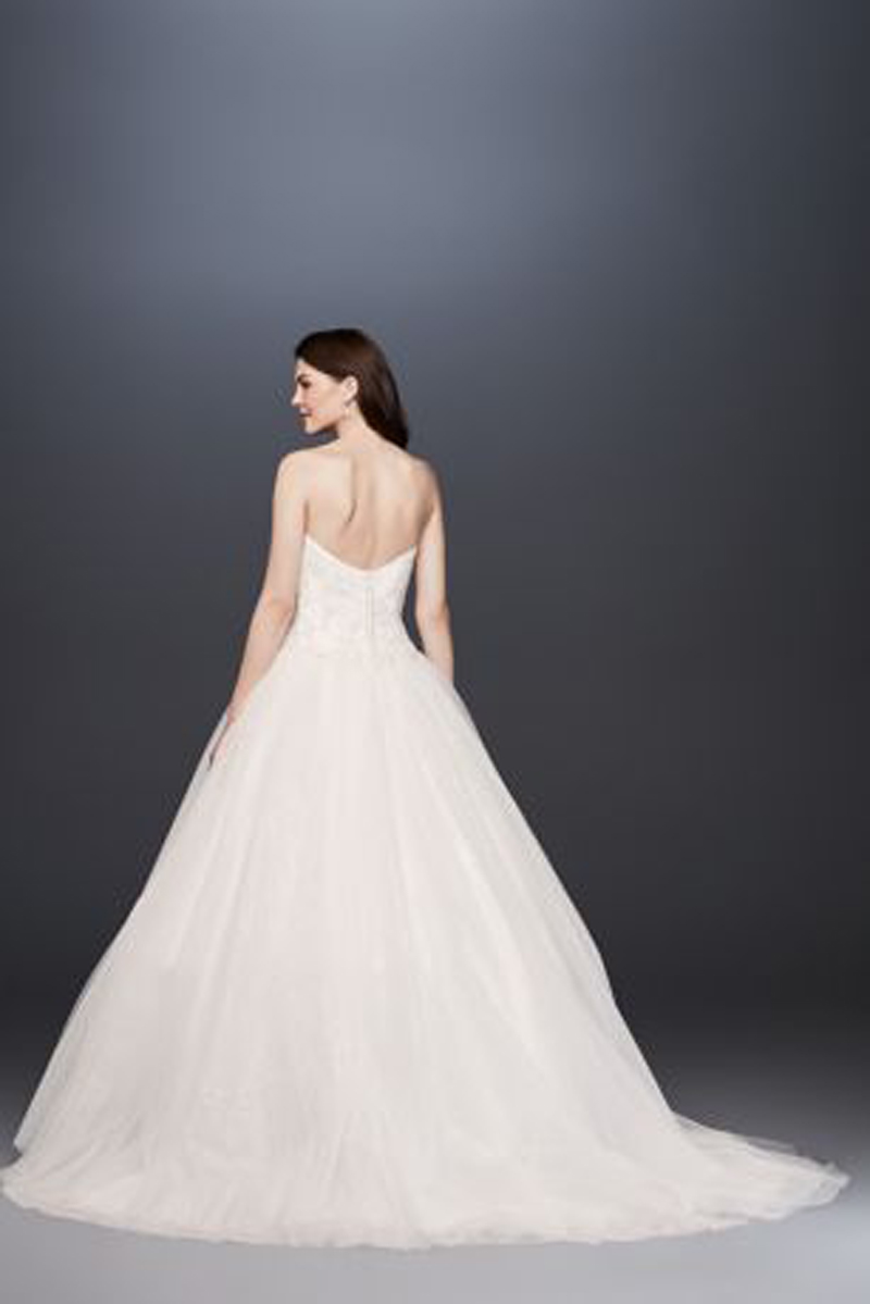 Strapless Sweetheart Neckline Open Back Wedding Dress