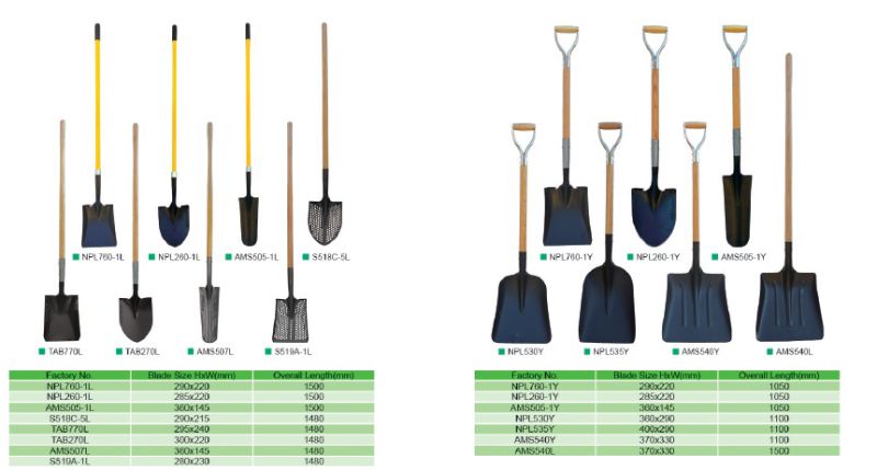 Fiberglass Handle Shovel Spade Fork Construction Tools Garden Tools