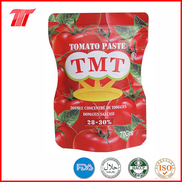 Organic Sachet Tomato Paste Fine Tom Brand for Dubai Market