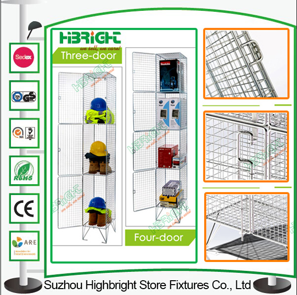 Zinc Wire Mesh Eight Compartment Locker