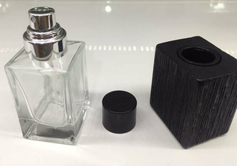 Ad-P457 Spray Perfume Glass Bottle Hand-Made Wooden Cap 30ml