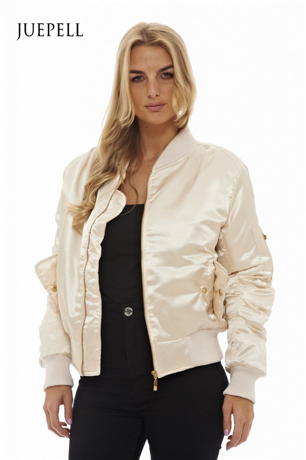 Metalic Bomber Sport Women Jacket