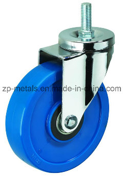 Medium-Sized Biaxial Blue Thread PVC Caster Wheels