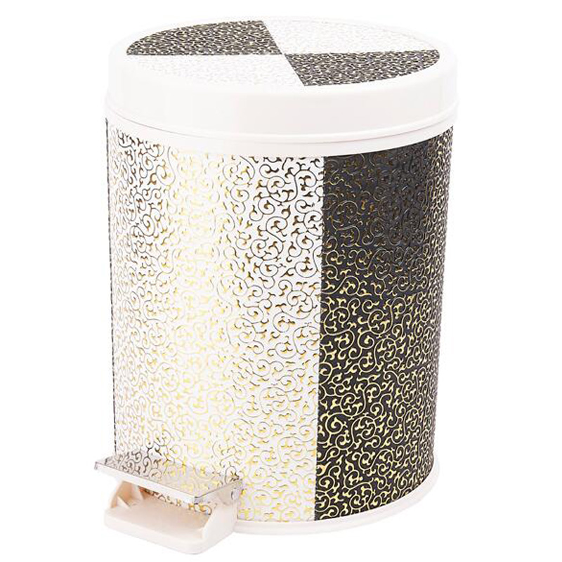 Round Foot Pedal Leatherette Dustbin